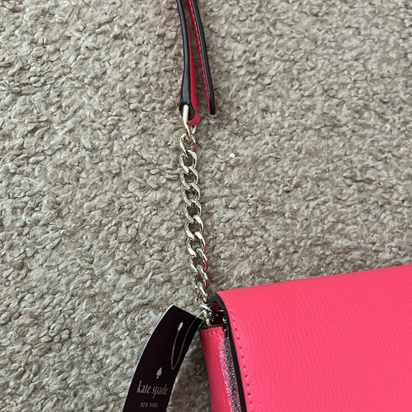 NWT Kate Spade Hot Pink Kristi Refined Grain Leather Crossbody Bag - Picture 3 of 10